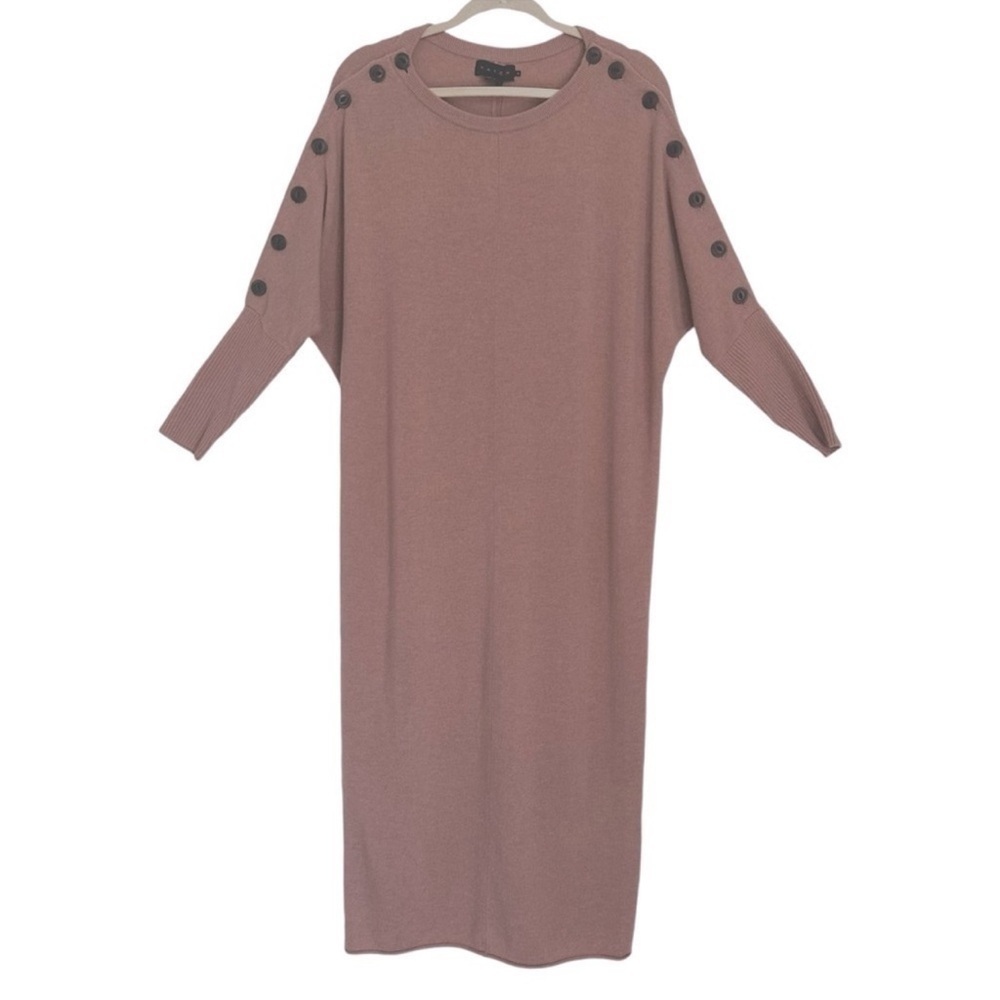 HATCH THE LOU DRESS ROSEWOOD CASHMERE BLEND SWEATER DRESS SIZE P - Picture 2 of 14